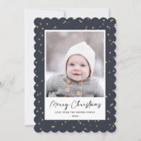 Moderno Blue Gold Star Bokelay Overlay Minimalista