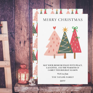 Tarjeta Festiva Moderno Boho Dibujado a Mano Caprichoso