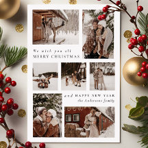 Moderno Collage de siete fotos Navideñas Festivas