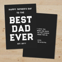 Moderno Día del Padre Mejor Papá del Mundo en Blan
