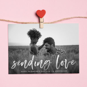 Tarjeta Festiva Moderno El día de San Valentín de fotos de escritu