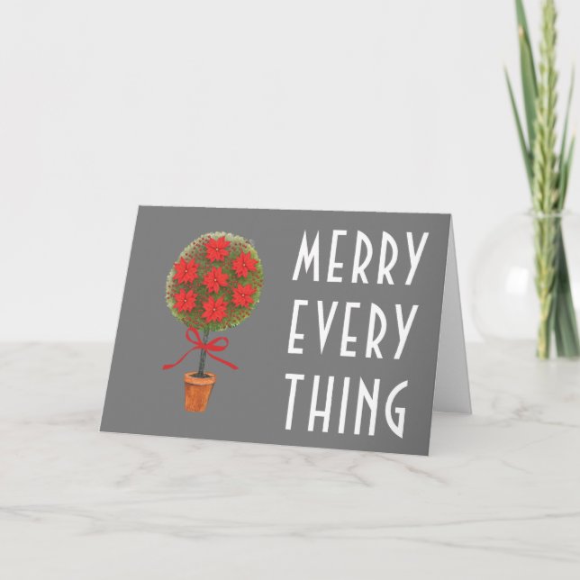 Tarjeta Festiva Moderno Feliz Todo Navidades de actualidad (Anverso)