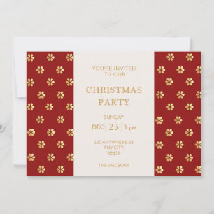 Tarjeta Festiva Moderno Fiesta de Navidades de Daisy Rojo Festivid