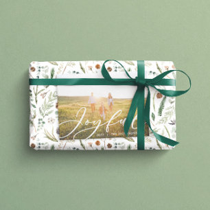 Tarjeta Festiva Moderno follaje minimalista 1 guion elegante holi