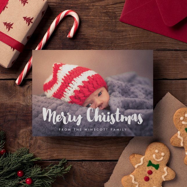 Tarjeta Festiva Moderno Font Classic Fotos navideñas (Subido por el creador)