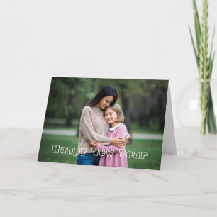 Tarjeta Festiva Moderno Foto Personalizada Feliz Año Nuevo 2026