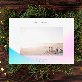 Tarjeta Festiva Moderno gradiente suave Navidades Minimalistas Sky