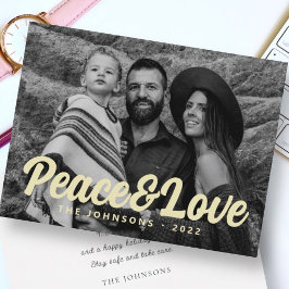 Tarjeta Festiva Moderno guión cursivo simple Saludo Foto de famili