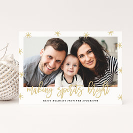 Tarjeta Festiva Moderno Haciendo Espíritus Brillantes Foto con Let