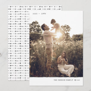 Tarjeta Festiva Moderno marcador mínimo AMOR Carbón vertical