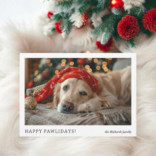 Tarjeta Festiva Moderno Minimalista gracioso Navidades de Pawliday