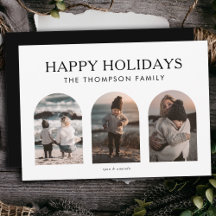 Moderno Minimalista Personalizado Tres Navidades D