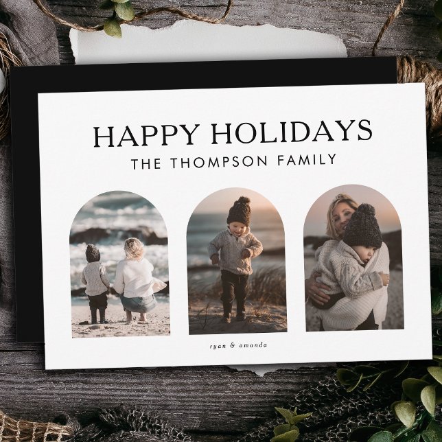 Tarjeta Festiva Moderno Minimalista Personalizado Tres Navidades D (Subido por el creador)