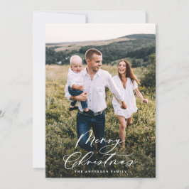 Tarjeta Festiva Moderno mínimo 1 Navidades de fotografía guión ele