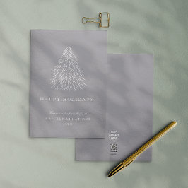 Tarjeta Festiva Moderno Mínimo Feliz Festividad Navidades Corporat