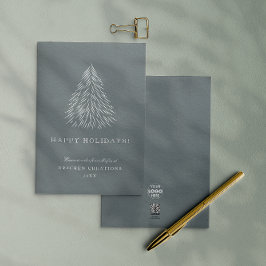 Tarjeta Festiva Moderno Mínimo Feliz Festividad Navidades Corporat