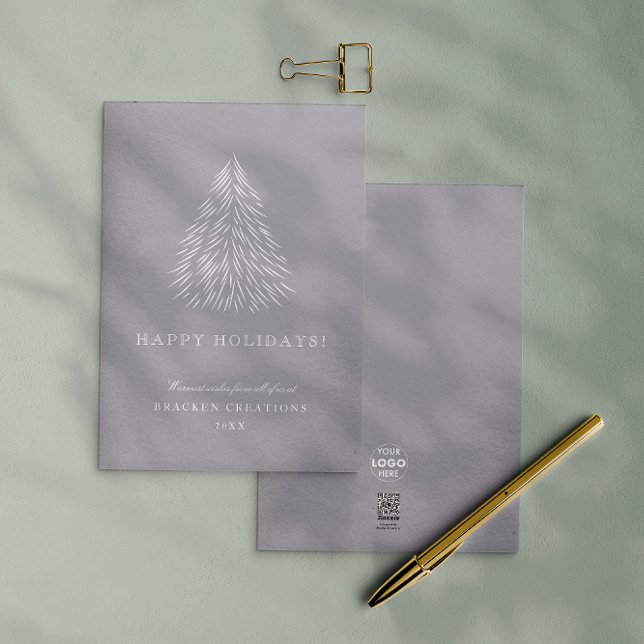 Tarjeta Festiva Moderno Mínimo Feliz Festividad Navidades Corporat (Subido por el creador)