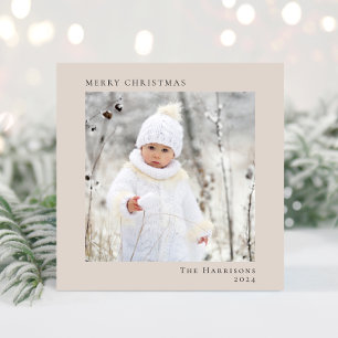 Tarjeta Festiva Moderno Mínimo Fotos navideñas de merry