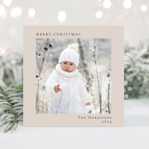 Tarjeta Festiva Moderno Mínimo Fotos navideñas de merry
