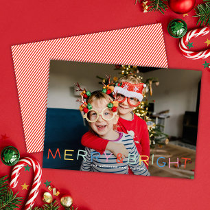 Tarjeta Festiva Moderno Navidades de tipo divertida - Fotos Merry 