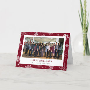 Tarjeta Festiva Moderno negocio de fotografía con copos de nieve r