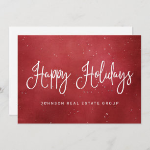 Tarjeta Festiva Moderno negocio de Navidades rojos festivos