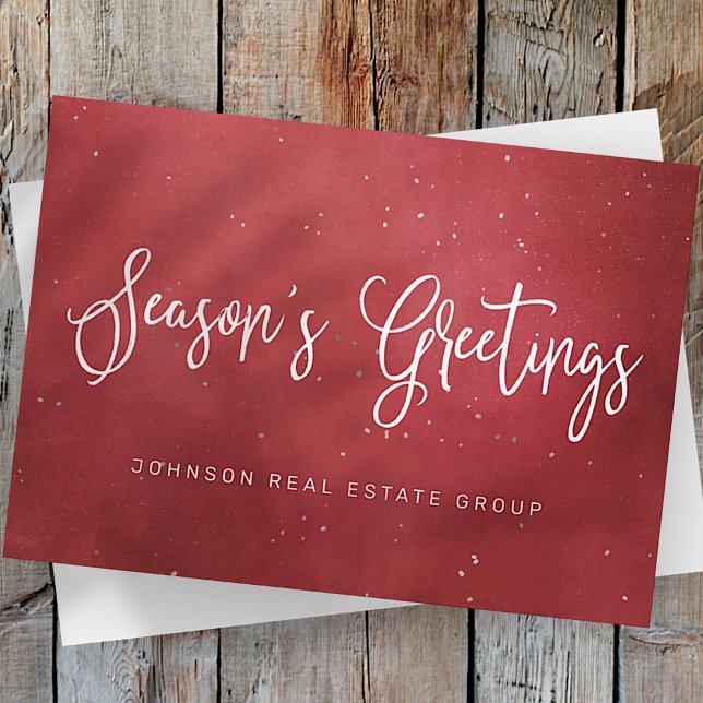 Tarjeta Festiva Moderno negocio de Navidades rojos festivos (Subido por el creador)