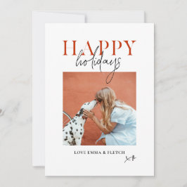 Tarjeta Festiva Moderno Retro Brillante Colorido Rojo Naranja Mamá