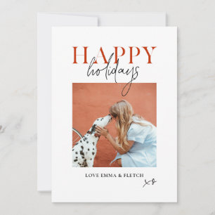 Tarjeta Festiva Moderno Retro Brillante Colorido Rojo Naranja Mamá
