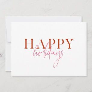Tarjeta Festiva Moderno Retro Colorido Rojo Rosa Script Perro