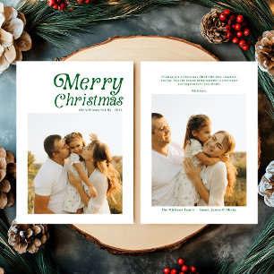 Tarjeta Festiva Moderno retro Merry Christmas Photo
