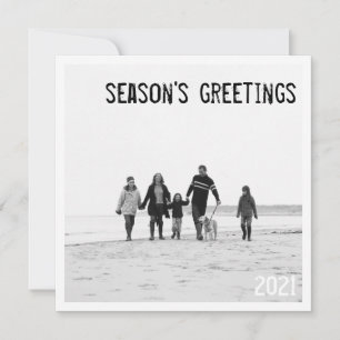 Tarjeta Festiva Moderno saludo de fotos de vacaciones cuadradas en