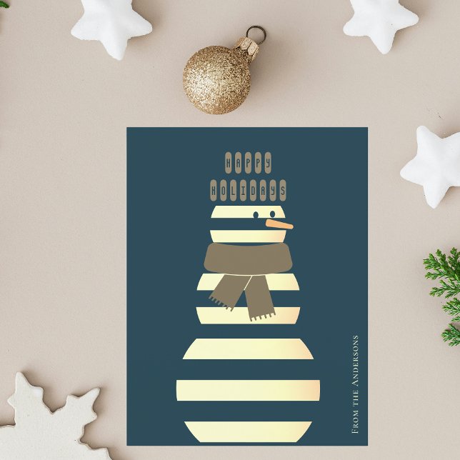 Tarjeta Festiva Moderno snowman hermosos navidades lindos (Subido por el creador)