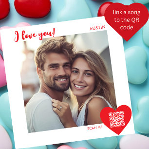 Tarjeta Festiva Moderno te AMO, tu foto el día de San Valentín de 