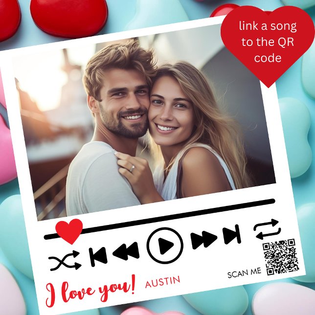 Tarjeta Festiva Moderno te AMO, tu foto el día de San Valentín de  (Subido por el creador)