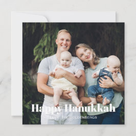 Tarjeta Festiva Moderno texto personalizado de dos caras de dos fo