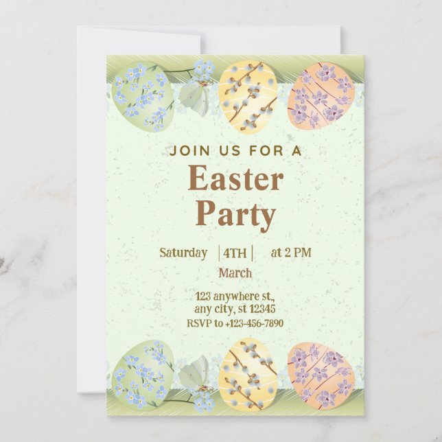 Tarjeta Festiva Moderno Verde Creativo Estético Elegante Simple (Anverso)