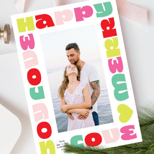 Tarjeta Festiva moderno y colorido navidades una foto