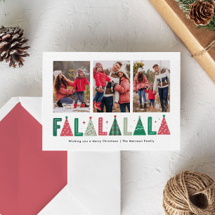 Tarjeta Festiva Moderno y divertido Fa La Holiday Foto