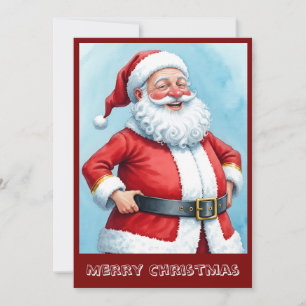 Tarjeta Festiva Moderno y divertido guión navideño moderno