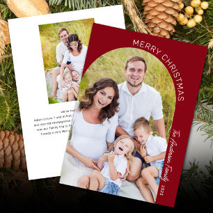 Tarjeta Festiva Moderno y elegante Arco 2 Navidades de fotografía