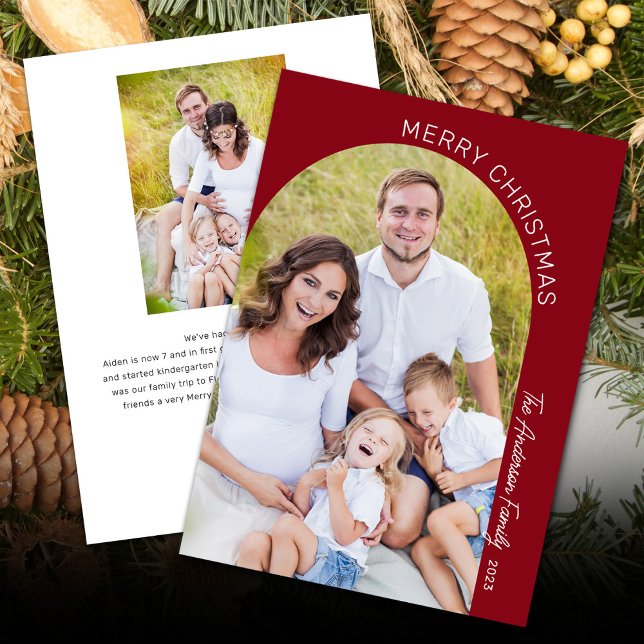 Tarjeta Festiva Moderno y elegante Arco 2 Navidades de fotografía (Subido por el creador)