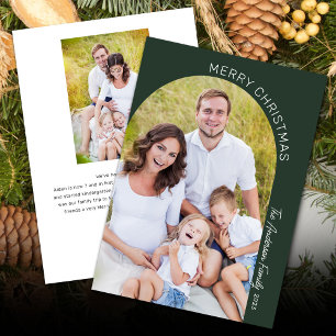 Tarjeta Festiva Moderno y elegante Arco 2 Navidades de fotografía