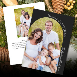 Tarjeta Festiva Moderno y elegante Arco 2 Navidades de fotografía
