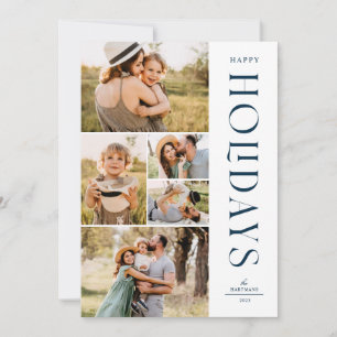 Tarjeta Festiva Moderno y elegante Collage de fotos Felices Fiesta