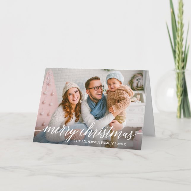 Tarjeta Festiva Moderno y elegante guión de caligrafía de estilo f (Anverso)