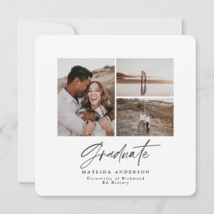 Tarjeta Festiva moderno y elegante guión multifoto