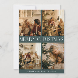 Tarjeta Festiva Moderno y elegante Navidades escandinavos verdes s