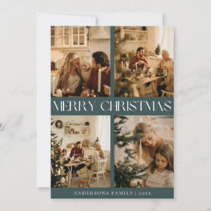 Tarjeta Festiva Moderno y elegante Navidades escandinavos verdes s