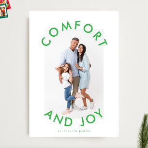 Tarjeta Festiva Moderno y simple confort y Navidades de alegría fo